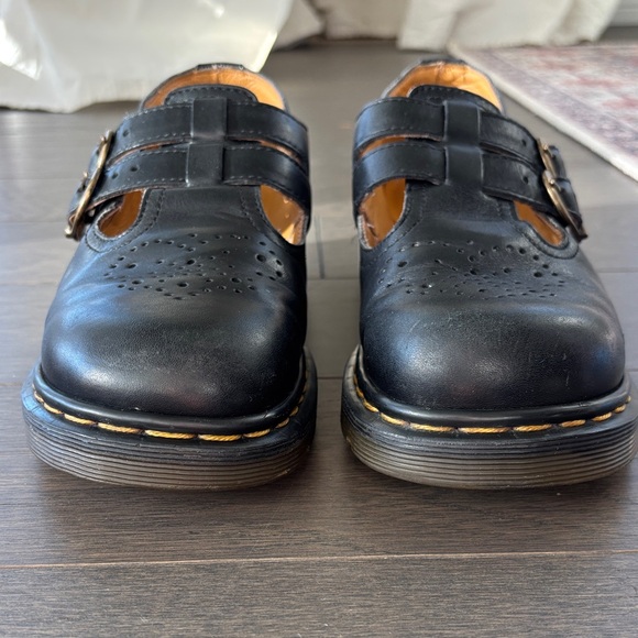 Vintage Made in England Dr. Martens Mary Jane’s - Black Leather Double Buckle - Picture 6 of 10